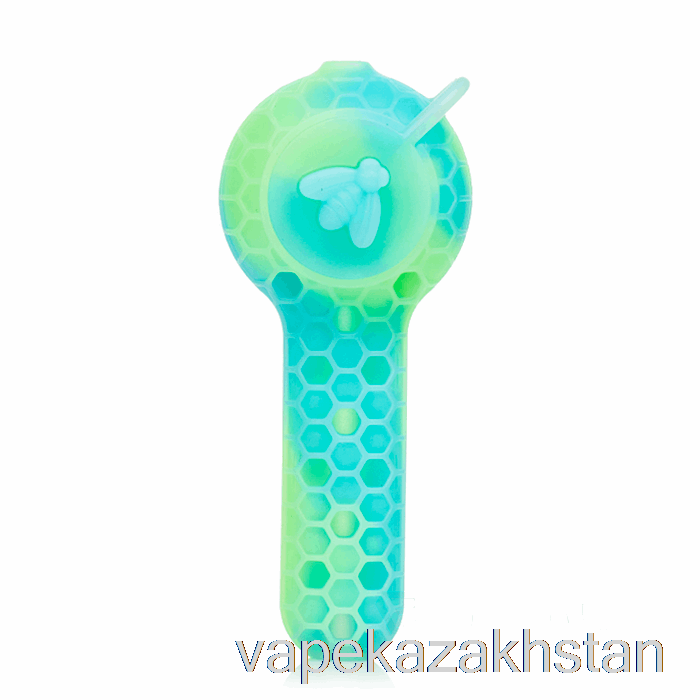 Vape Kazakhstan Stratus 2-in-1 Silicone Spoon Aqua Glow (UV Blue / UV Green)